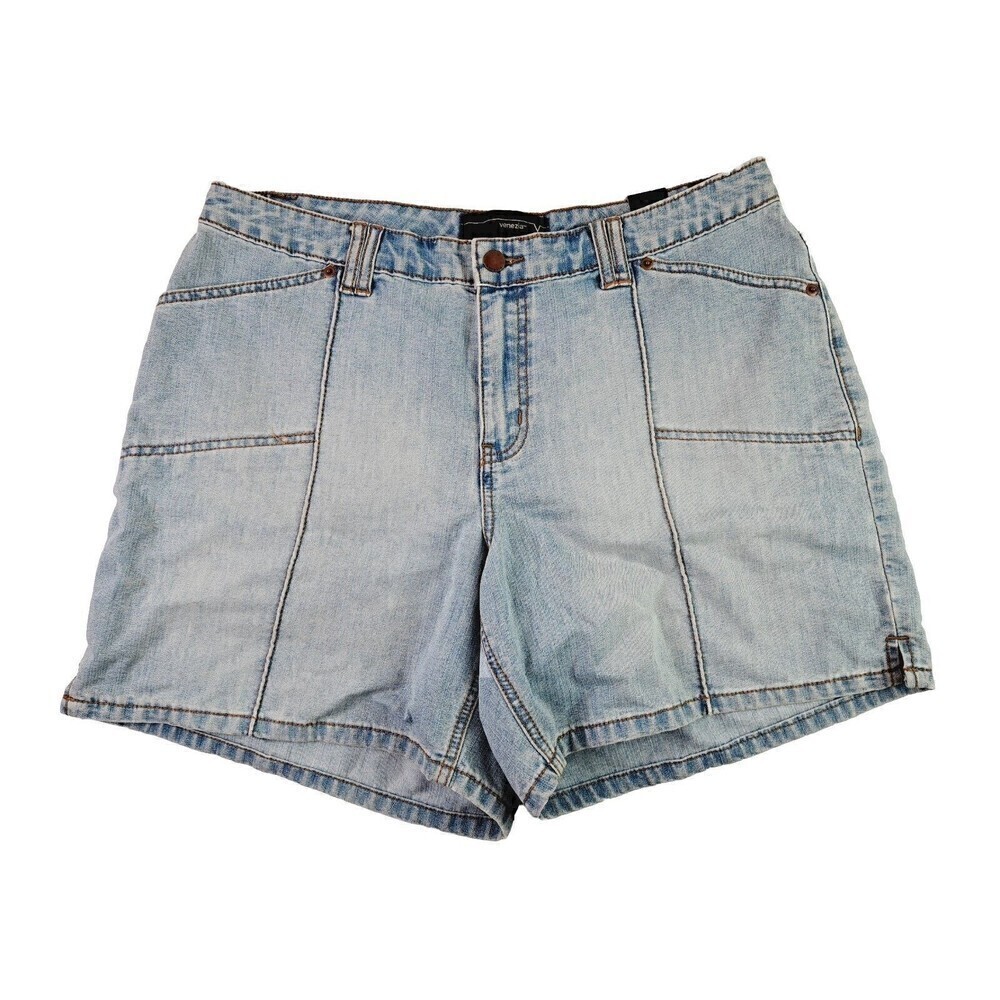 LANE Bryant Venezia White Denim Shorts Light Wash Womens 16 NWT